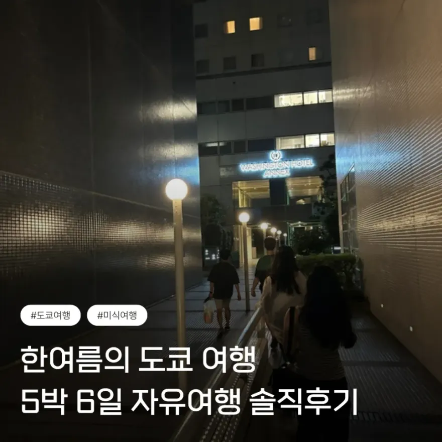 도쿄 5박 6일 직장 동료와 함께한 자유여행 후기